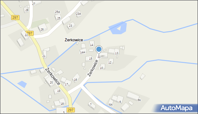 Żerkowice, Żerkowice, 11, mapa Żerkowice