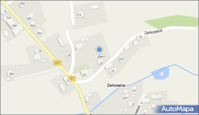 Żerkowice, Żerkowice, 25A, mapa Żerkowice