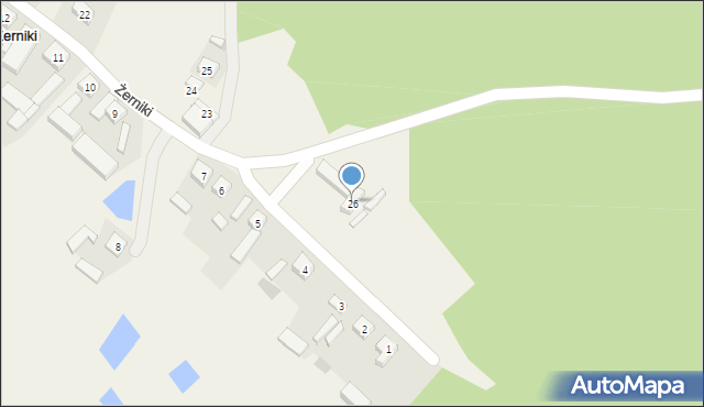 Żerniki, Żerniki, 26, mapa Żerniki