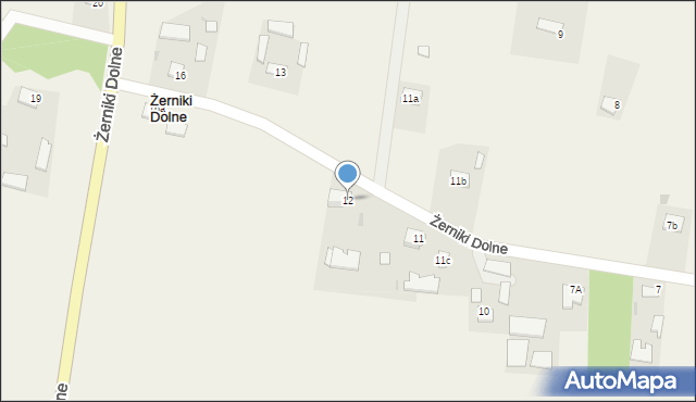 Żerniki Dolne, Żerniki Dolne, 12, mapa Żerniki Dolne