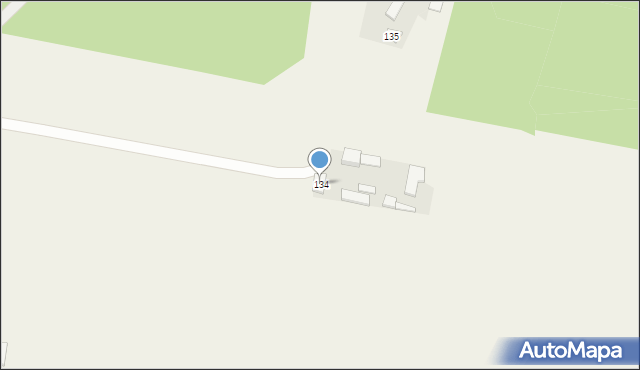 Żerocin, Żerocin, 134, mapa Żerocin