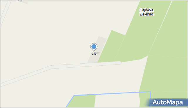 Żerocin, Żerocin, 151, mapa Żerocin