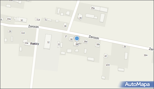 Żerocin, Żerocin, 38C, mapa Żerocin