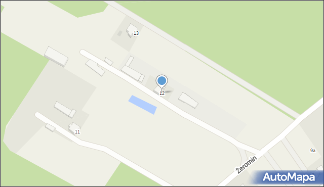 Żeromin, Żeromin, 12, mapa Żeromin