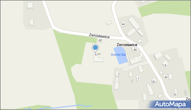 Żerosławice, Żerosławice, 1, mapa Żerosławice
