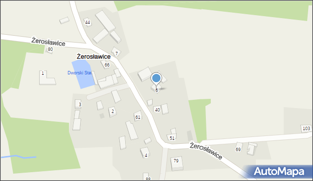 Żerosławice, Żerosławice, 6, mapa Żerosławice
