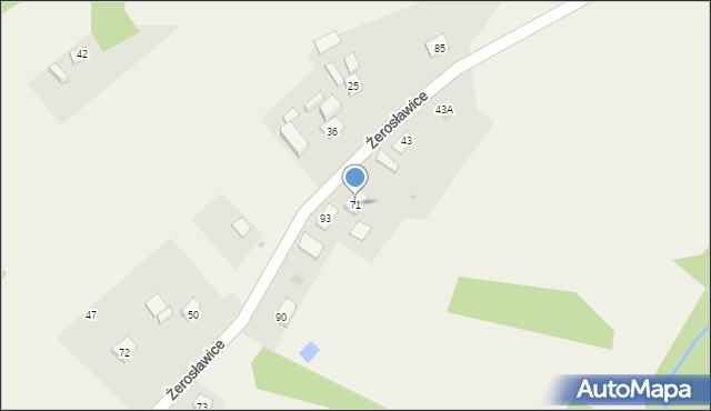 Żerosławice, Żerosławice, 71, mapa Żerosławice