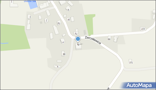 Żerosławice, Żerosławice, 79, mapa Żerosławice