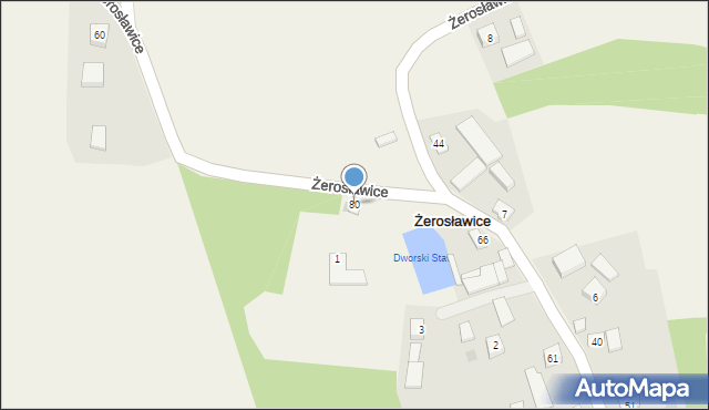 Żerosławice, Żerosławice, 80, mapa Żerosławice