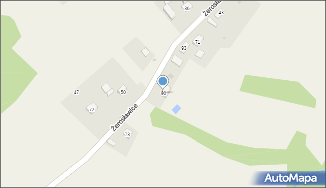 Żerosławice, Żerosławice, 90, mapa Żerosławice