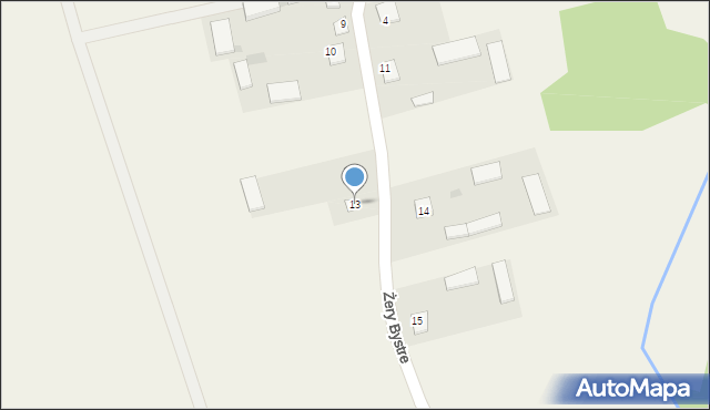 Żery Bystre, Żery Bystre, 13, mapa Żery Bystre