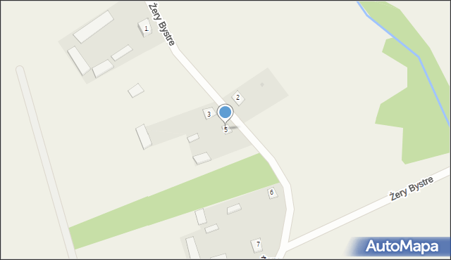 Żery Bystre, Żery Bystre, 5, mapa Żery Bystre
