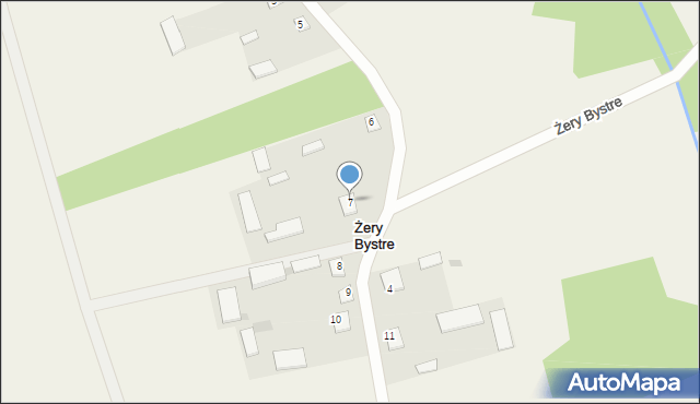 Żery Bystre, Żery Bystre, 7, mapa Żery Bystre