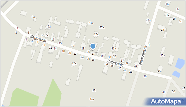 Zgierz, Zegrzanki, 27, mapa Zgierz