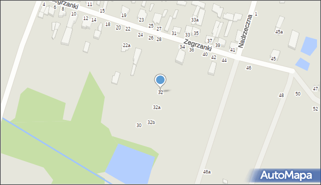 Zgierz, Zegrzanki, 32, mapa Zgierz