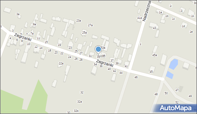 Zgierz, Zegrzanki, 33, mapa Zgierz