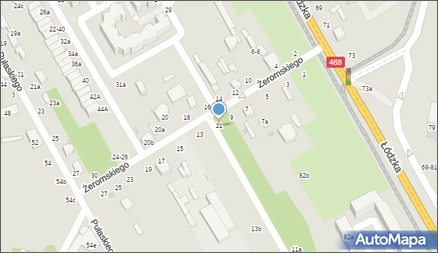 Zgierz, Żeromskiego Stefana, 11, mapa Zgierz