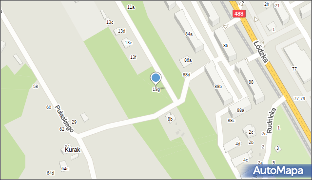 Zgierz, Żeromskiego Stefana, 13g, mapa Zgierz