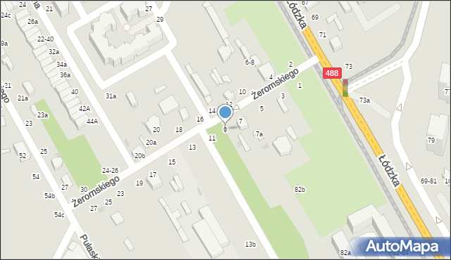 Zgierz, Żeromskiego Stefana, 9, mapa Zgierz