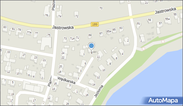 Złotów, Żeglarska, 9, mapa Złotów