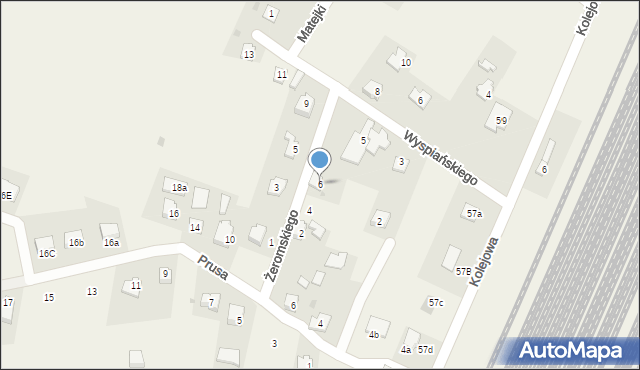 Żurawica, Żeromskiego Stefana, 6, mapa Żurawica