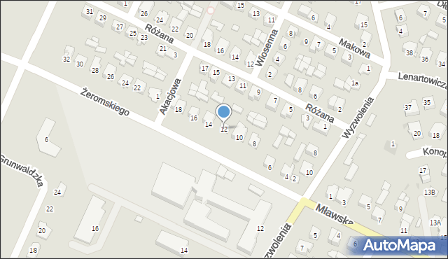 Żuromin, Żeromskiego Stefana, 12, mapa Żuromin