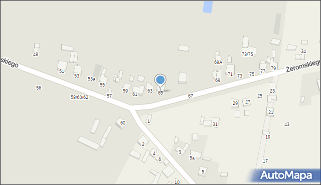 Żychlin, Żeromskiego Stefana, 65, mapa Żychlin