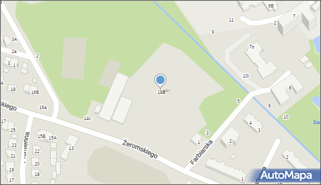 Żyrardów, Żeromskiego Stefana, 14B, mapa Żyrardów