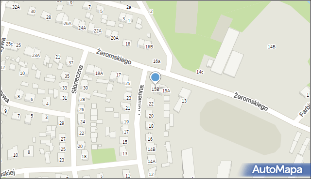 Żyrardów, Żeromskiego Stefana, 15B, mapa Żyrardów