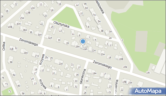 Żyrardów, Żeromskiego Stefana, 24B, mapa Żyrardów