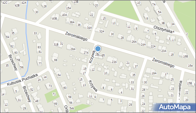 Żyrardów, Żeromskiego Stefana, 25B, mapa Żyrardów