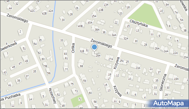 Żyrardów, Żeromskiego Stefana, 29B, mapa Żyrardów