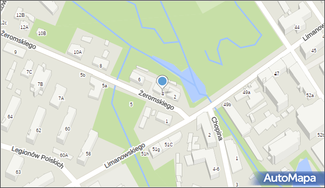 Żyrardów, Żeromskiego Stefana, 4, mapa Żyrardów