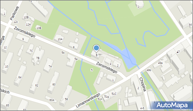 Żyrardów, Żeromskiego Stefana, 6, mapa Żyrardów