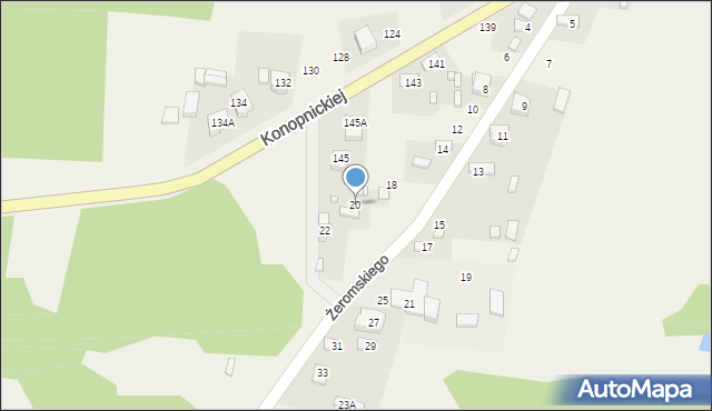 Żytno, Żeromskiego Stefana, 20, mapa Żytno