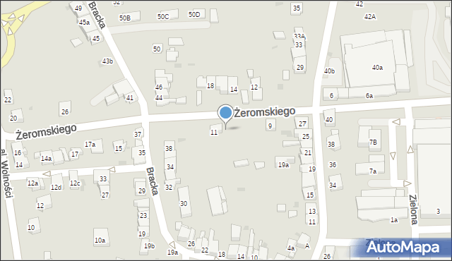 Żywiec, Żeromskiego Stefana, 11a, mapa Żywiec