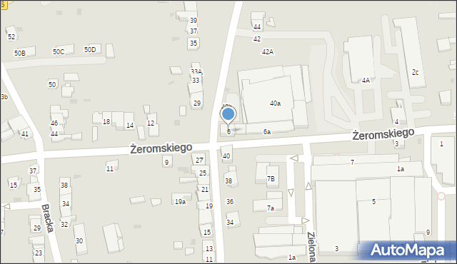 Żywiec, Żeromskiego Stefana, 6, mapa Żywiec