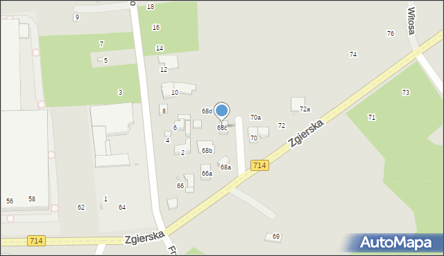 Aleksandrów Łódzki, Zgierska, 68c, mapa Aleksandrów Łódzki