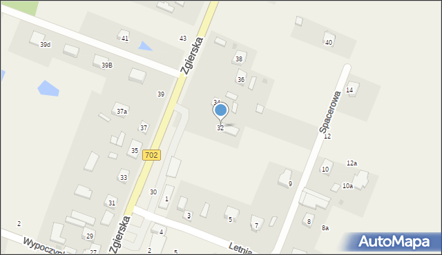 Biała, Zgierska, 32, mapa Biała