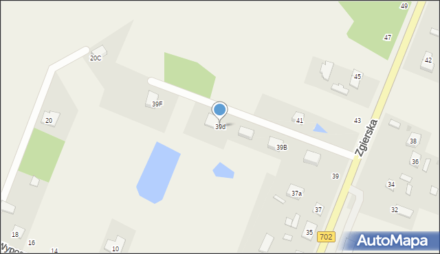 Biała, Zgierska, 39d, mapa Biała