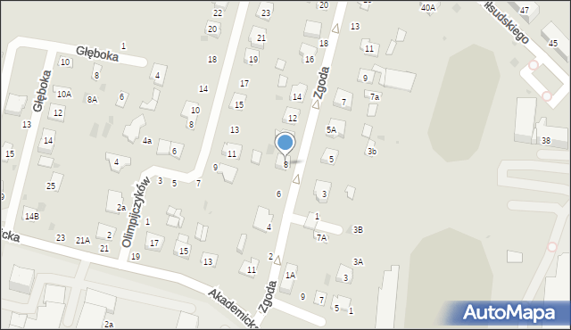 Biała Podlaska, Zgoda, 8, mapa Białej Podlaskiej