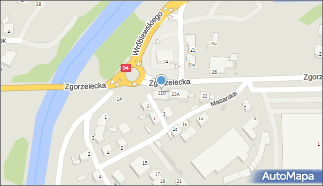 Bolesławiec, Zgorzelecka, 22D, mapa Bolesławca