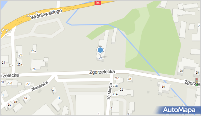 Bolesławiec, Zgorzelecka, 27, mapa Bolesławca