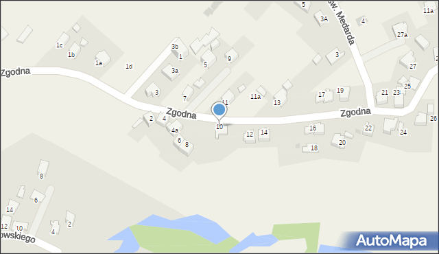 Broszkowice, Zgodna, 10, mapa Broszkowice