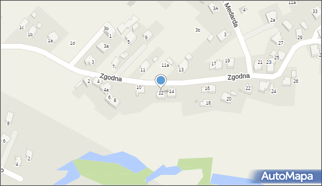 Broszkowice, Zgodna, 12, mapa Broszkowice