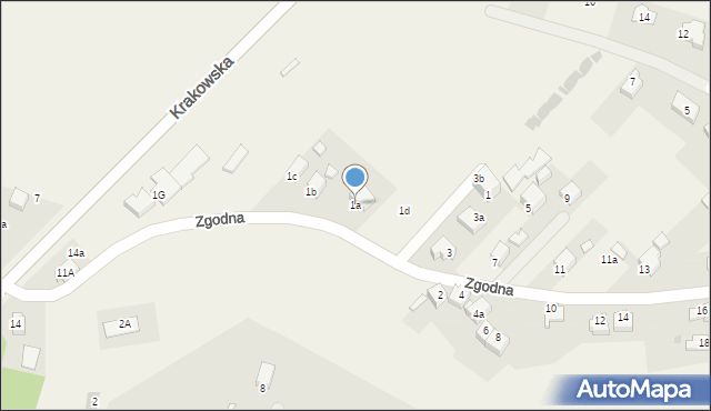 Broszkowice, Zgodna, 1a, mapa Broszkowice