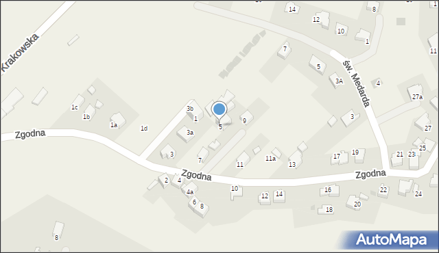 Broszkowice, Zgodna, 5, mapa Broszkowice