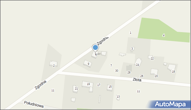 Cerekiew, Zgodna, 5, mapa Cerekiew