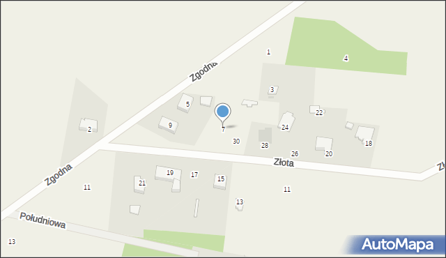 Cerekiew, Zgodna, 7, mapa Cerekiew