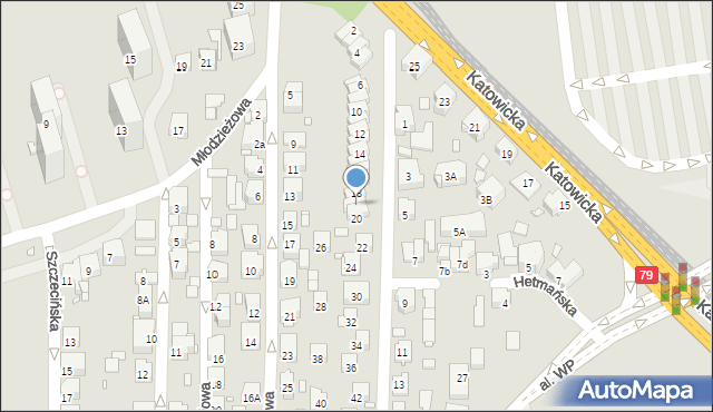 Chorzów, Zgrzebnioka Alfonsa, 18A, mapa Chorzów